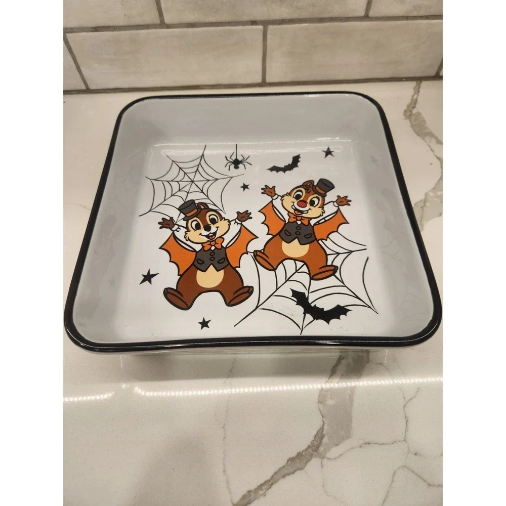 Disney Chip & Dale Halloween Bats Spider Webs Baking Casserole‎ Pan Dish 9